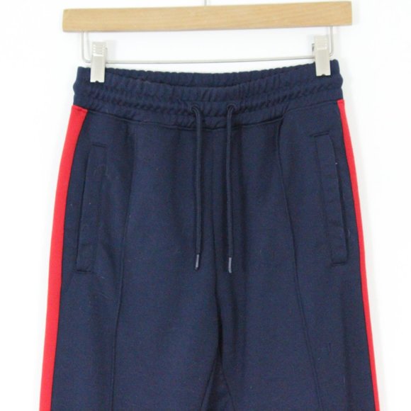 *H&M Divided Navy & Red Sports Trousers - Picture 6 of 8